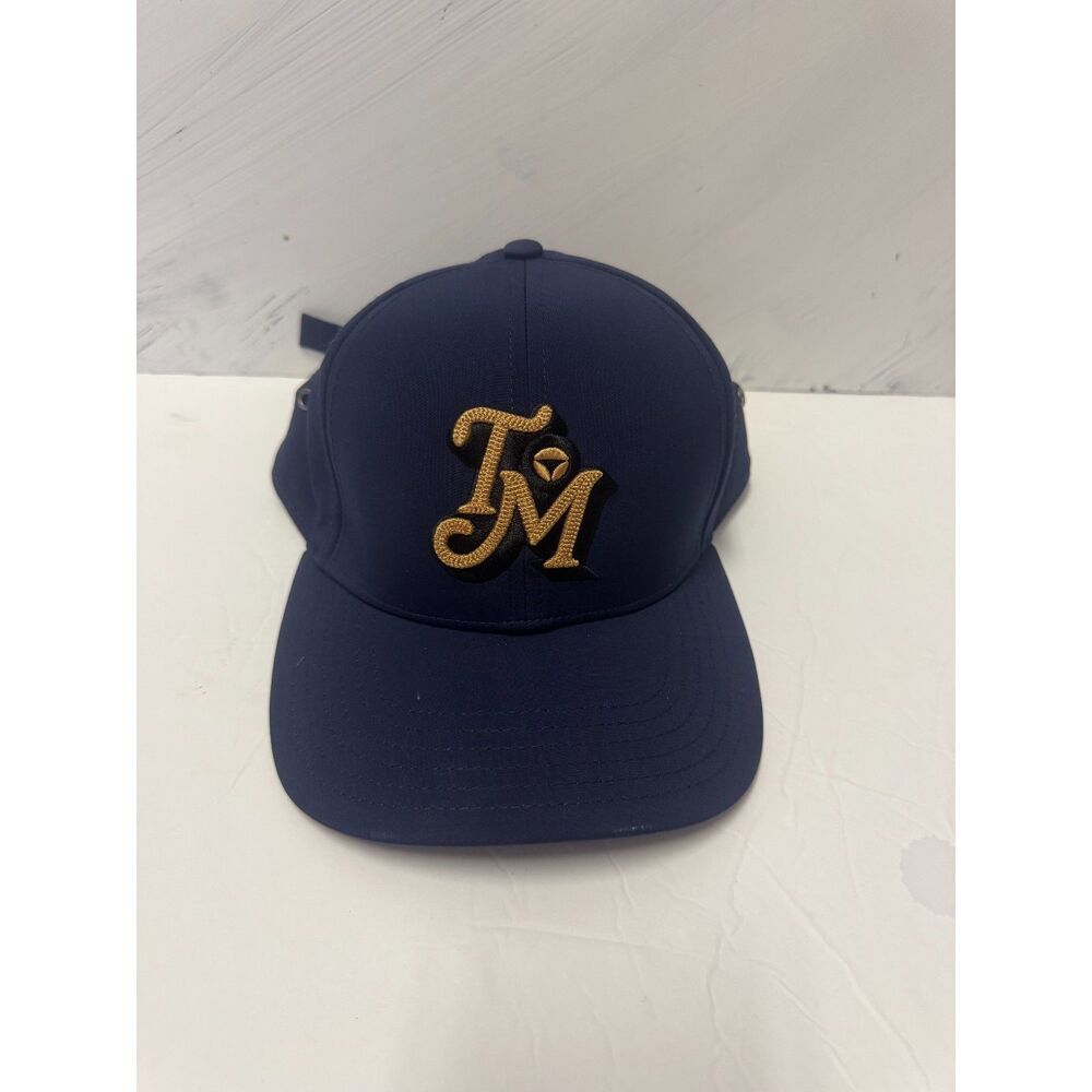 TaylorMade Golf Hat Navy Gold TM Logo Strapback One Size
